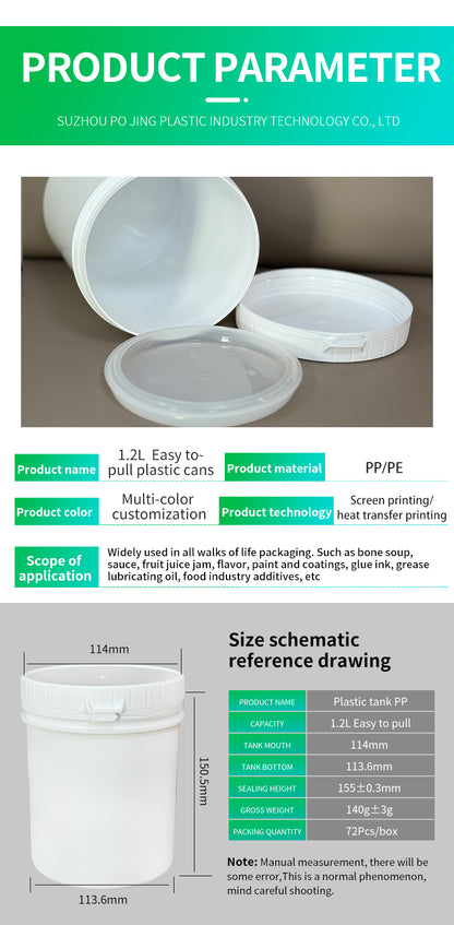 1.2l jars with strip lids