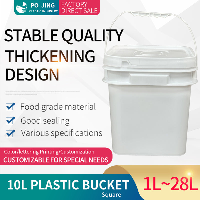 10l square plastic bucket