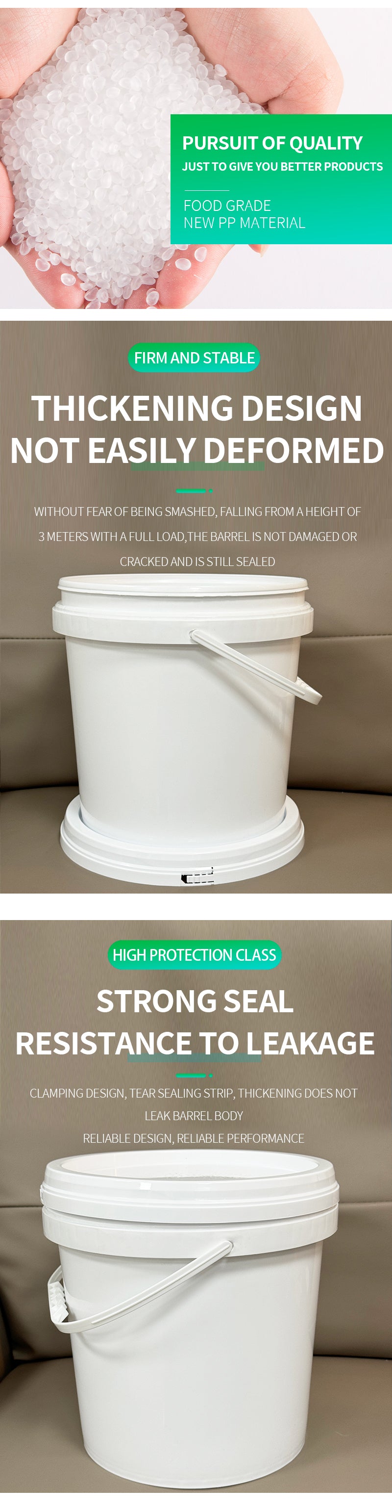 12l plastic bucket