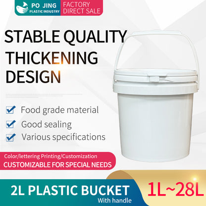 2l plastic buckets with handles