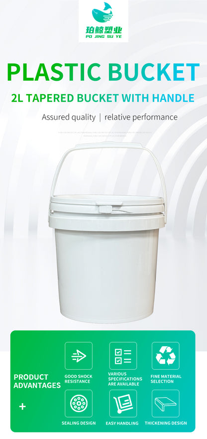 2l plastic buckets with handles