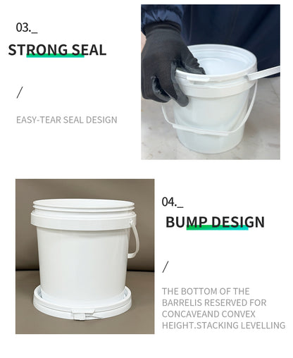 2l plastic buckets with handles