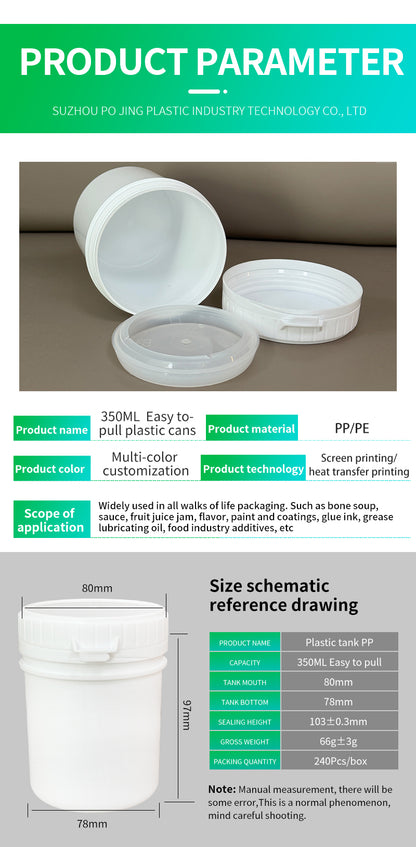 0.35l jars with tear strip lids