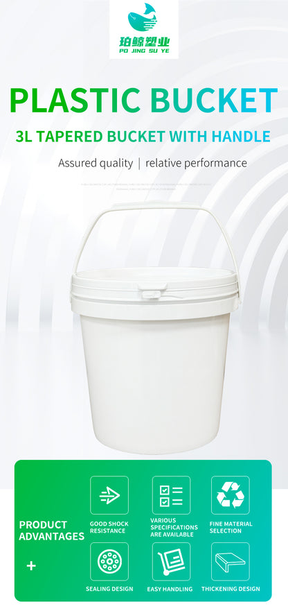 3l plastic buckets with handles