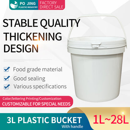 3l plastic buckets with handles