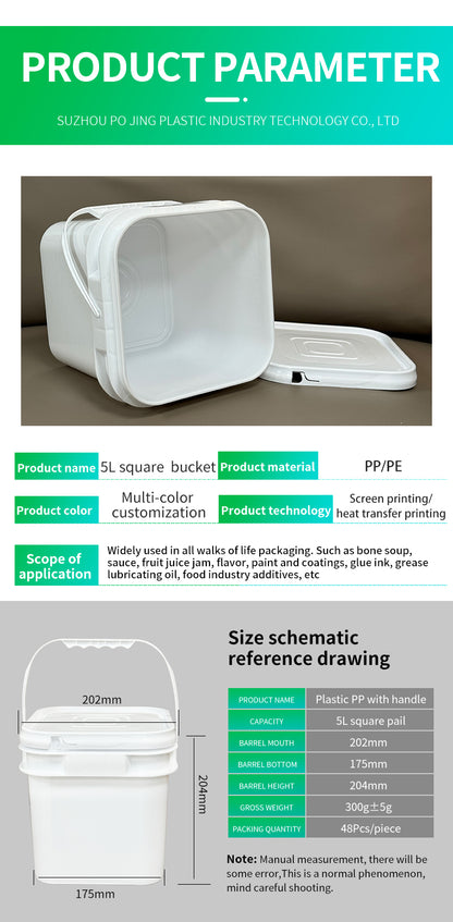 5l square plastic barrels