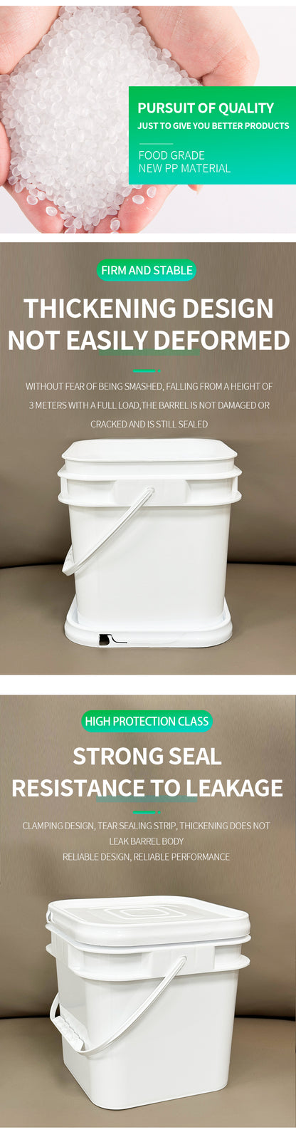 5l square plastic barrels