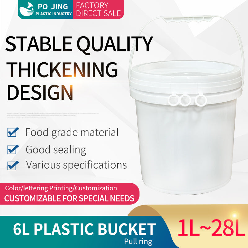 6l plastic bucket with ring lock